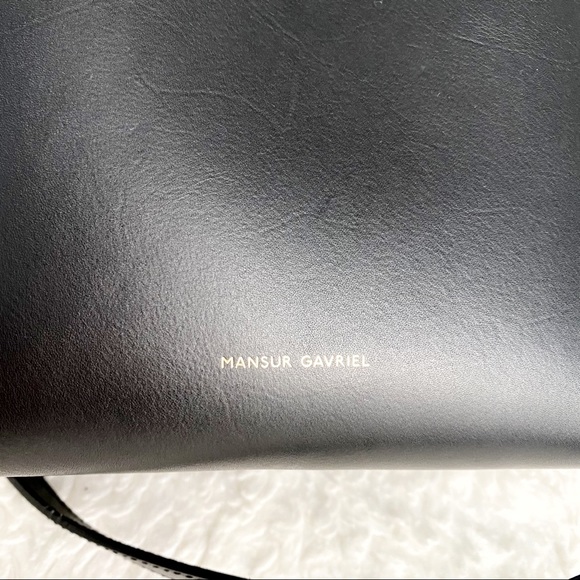 Mansur Gavriel Mini Bucket Bag Black Flamma - Picture 11 of 14